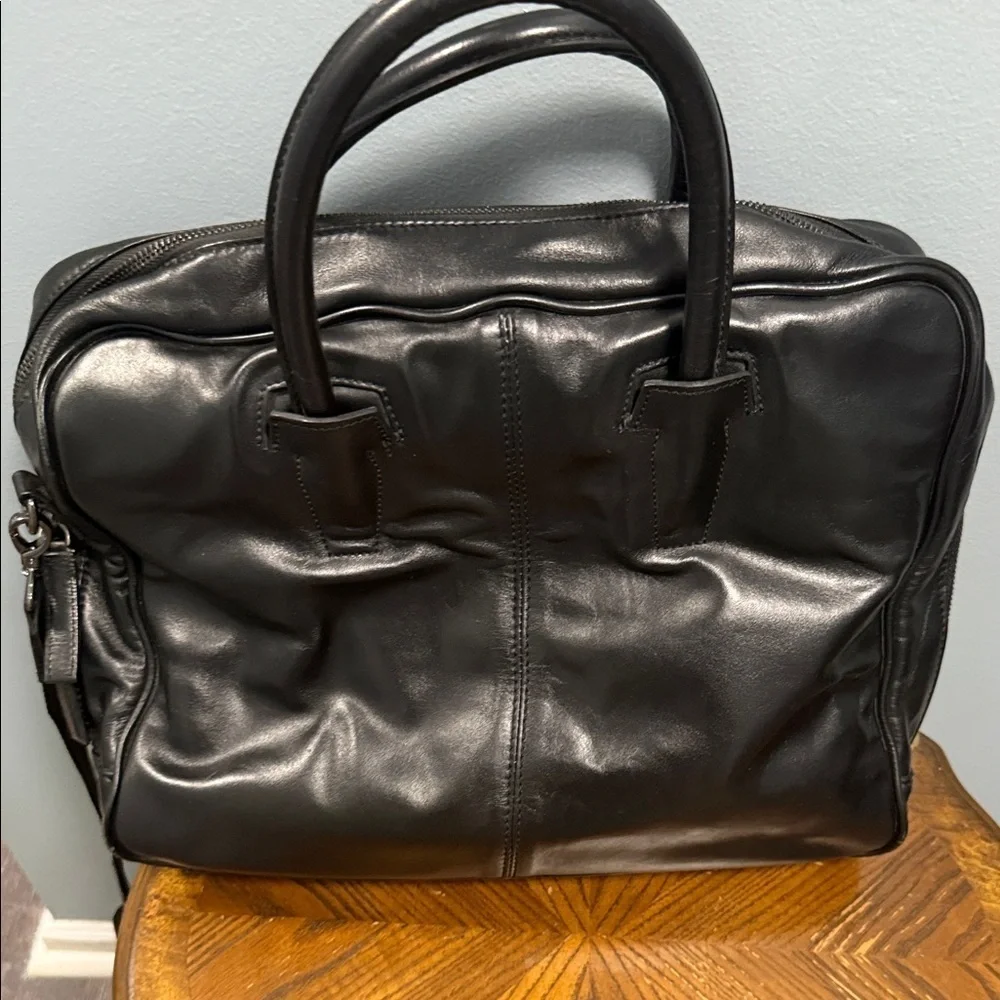 Black Leather Men's Bag